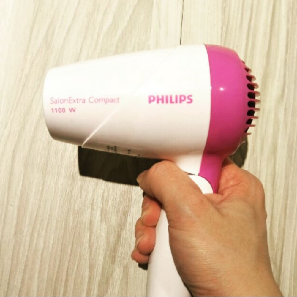 Philips Pink and White Hair Dryer Salon Extra Compact 1100 W